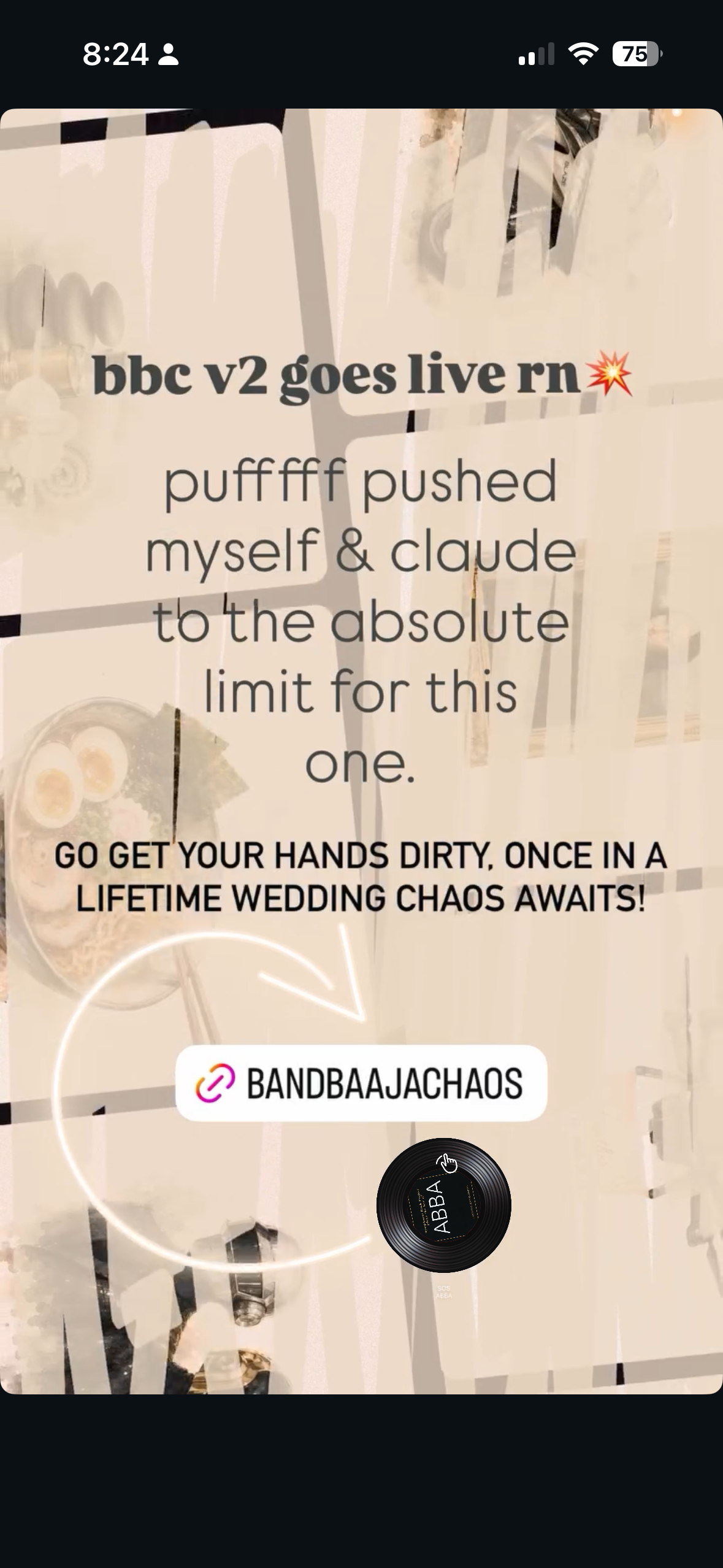 Launch story: go get your hands dirty, once in a lifetime wedding chaos awaits